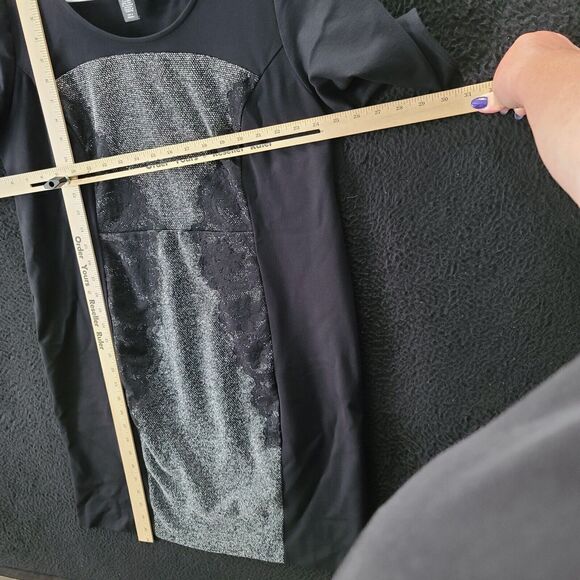 Lane Bryant Womens Dress Multicolor Size 16 Rayon Blend Stretch Lace Side Zip - Picture 4 of 12